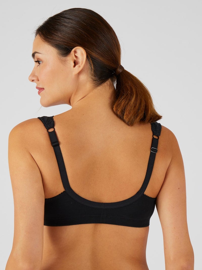Soutien-gorge sans armatures, ouvert devant - Damart Noir - Kiabi