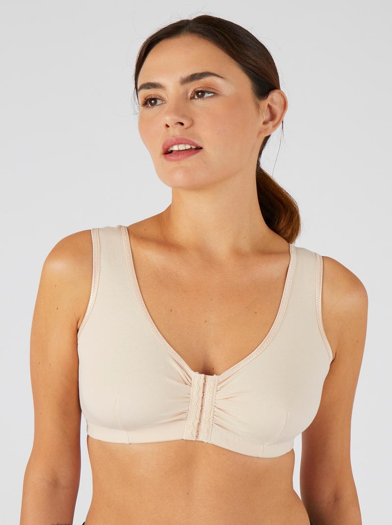 Soutien-gorge sans armatures ouvert devant - Damart Rose - Kiabi