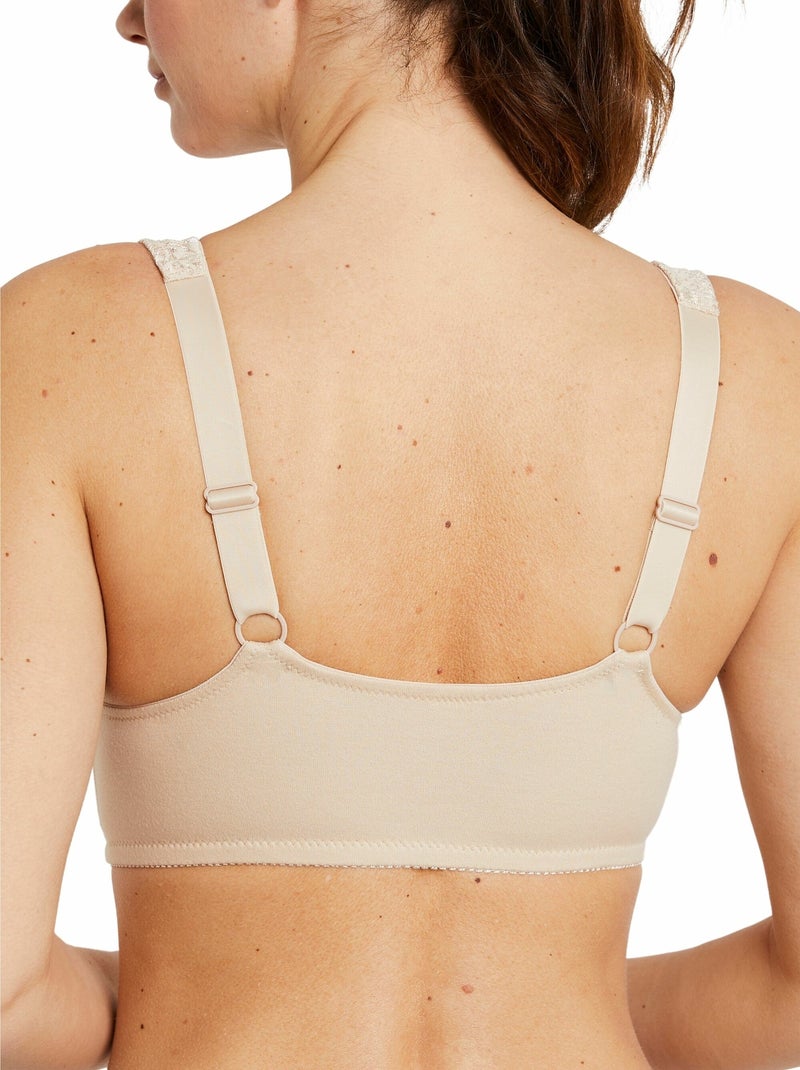 Soutien-gorge sans armatures ouvert devant Beige sable - Kiabi