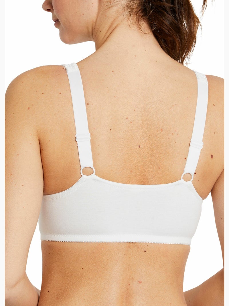 Soutien-gorge sans armatures ouvert devant Blanc - Kiabi