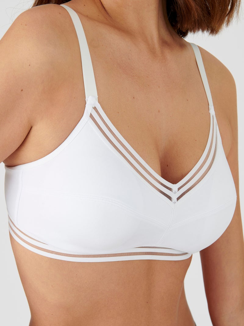Soutien-gorge sans armatures post-mastectomie - Damart Blanc - Kiabi