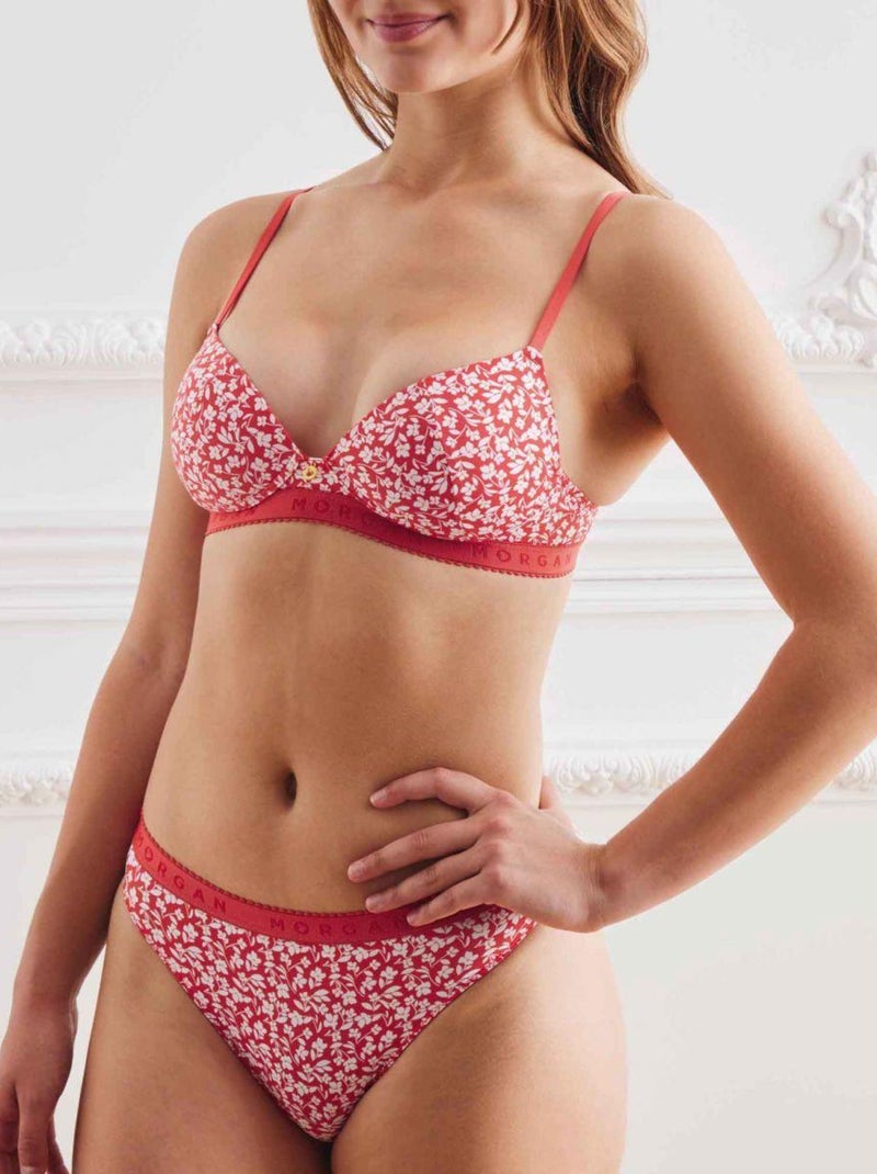Soutien-gorge sans armatures souple Gaby - Morgan Junior Rouge - Kiabi