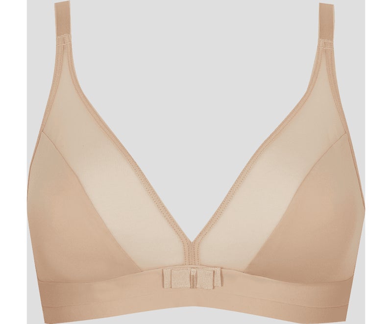 Soutien-gorge sans armatures TULLE DESIGN Beige - Kiabi