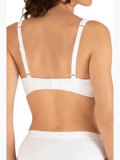 Soutien-gorge sans armatures TULLE DESIGN COTON - Kiabi