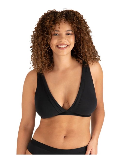 Soutien-gorge sans armatures TULLE DESIGN COTON - Kiabi