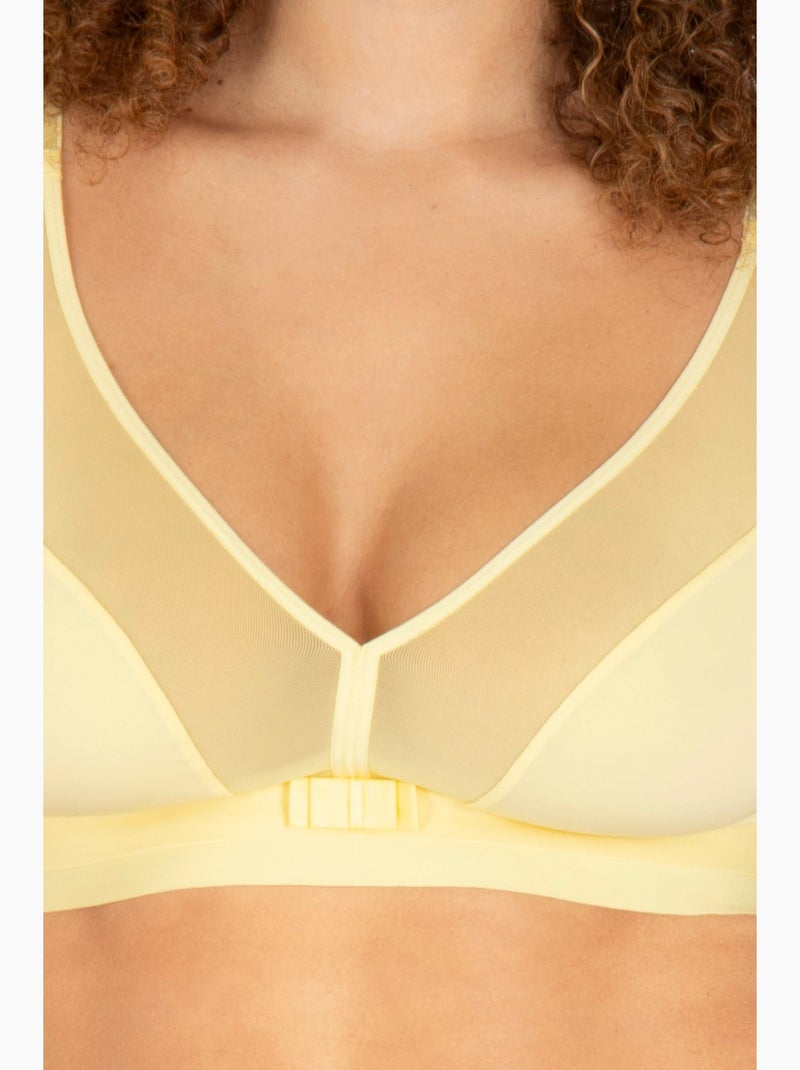 Soutien-gorge sans armatures TULLE DESIGN Jaune - Kiabi