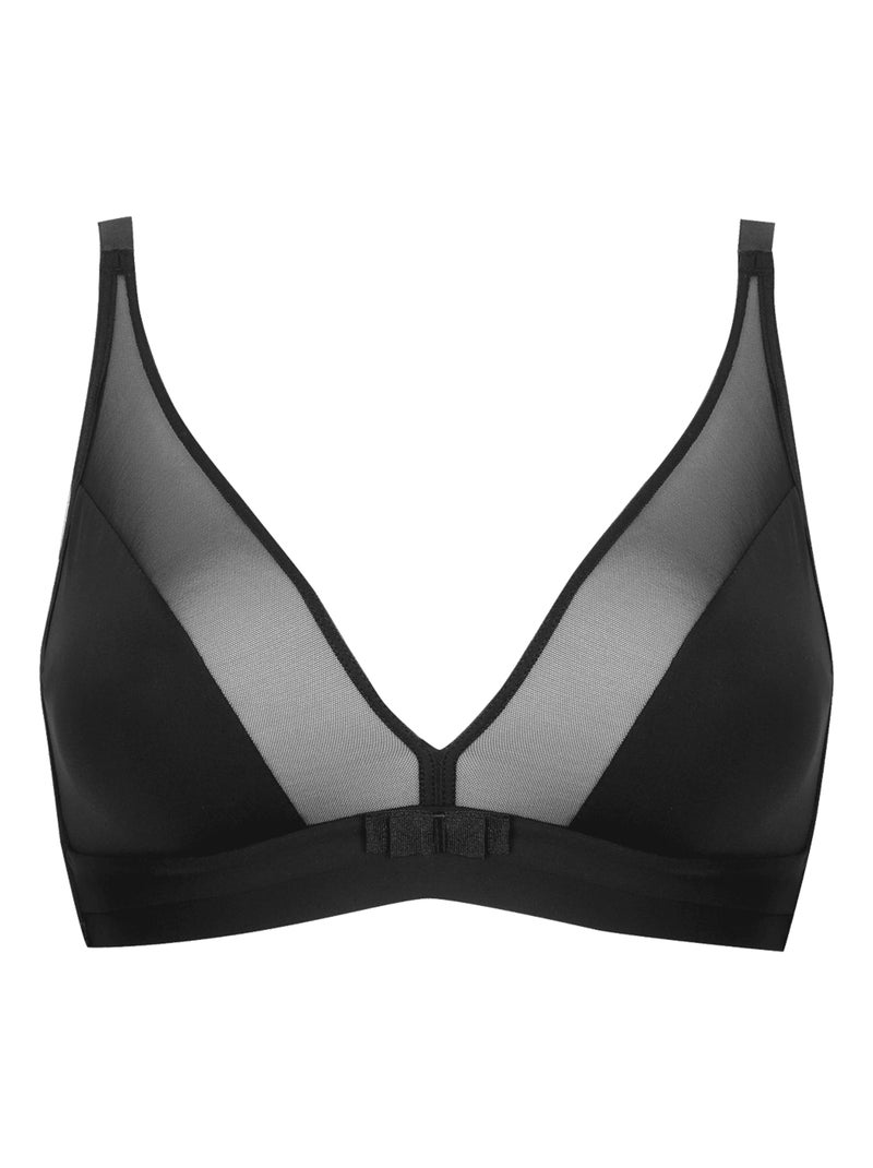 Soutien-gorge sans armatures TULLE DESIGN Noir - Kiabi