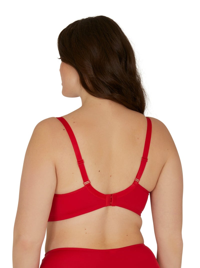 Soutien-gorge sans armatures TULLE DESIGN Rouge cachemire - Kiabi