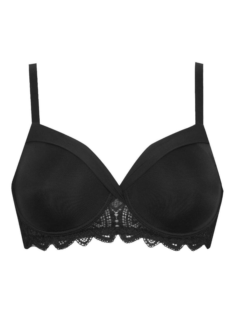 Soutien-gorge sans armatures VERTIGE DRAPÉ Noir - Kiabi