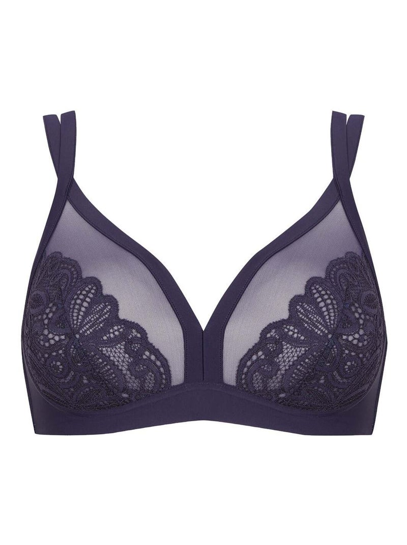 Soutien-gorge sans armatures WELL ALLURE Bleu nuit - Kiabi