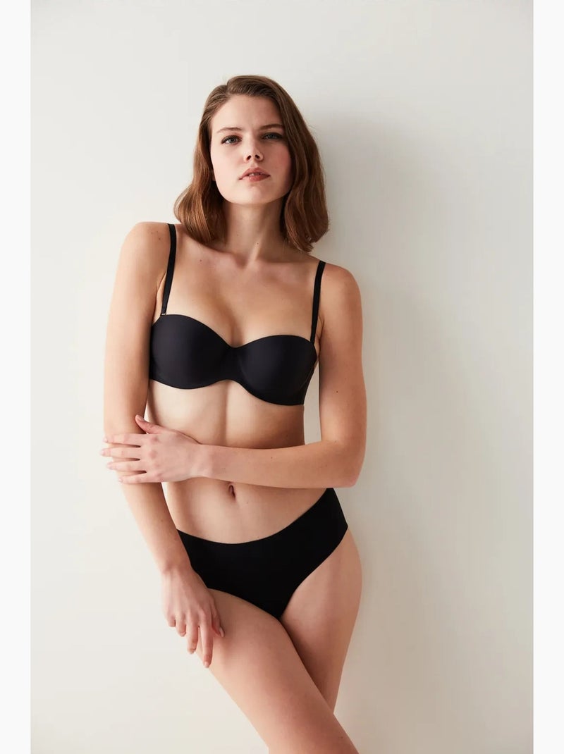 Soutien-gorge sans couture à armatures penti Noir - Kiabi