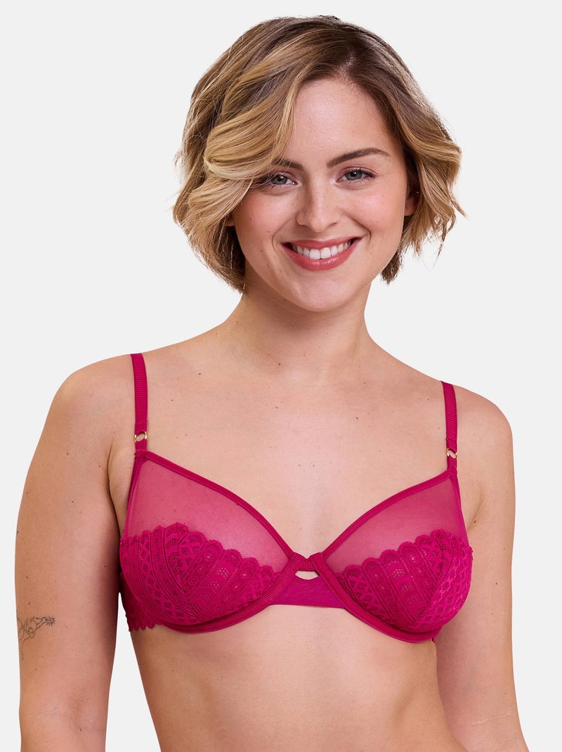 Soutien-gorge Secrète Billet Doux Rose fushia - Kiabi