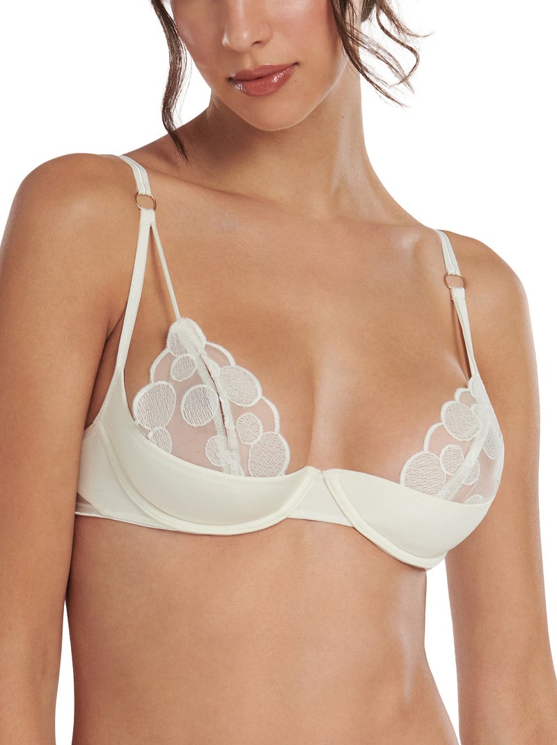 Soutien-gorge seins nus sans armatures Venus Mariage Ecru - Kiabi
