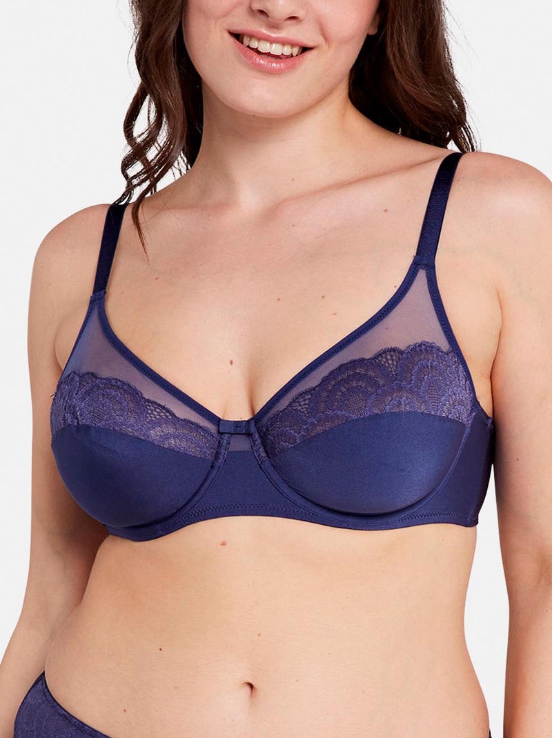 Soutien-gorge So Feminine Sans Complexe Bleu - Kiabi