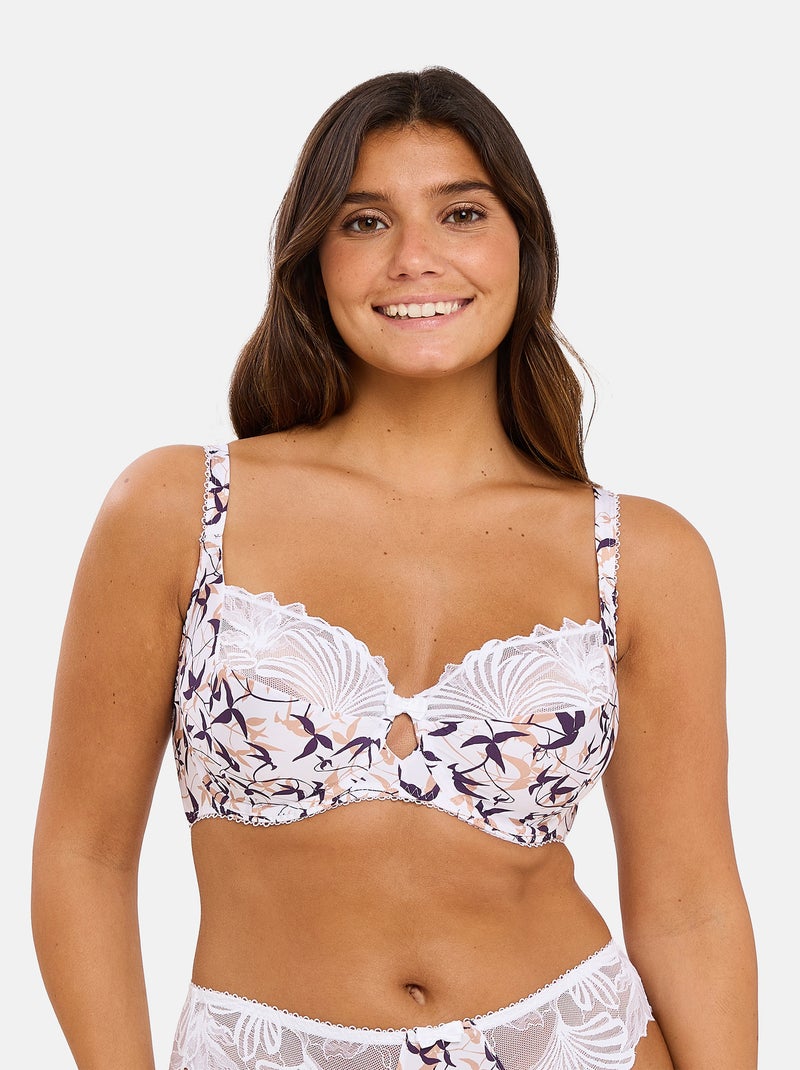 Soutien-gorge Sophie Sans Complexe Blanc Violet clair - Kiabi
