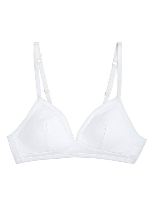 Soutien-gorge souple avec mousse amovible blanc Pépita - Kiabi