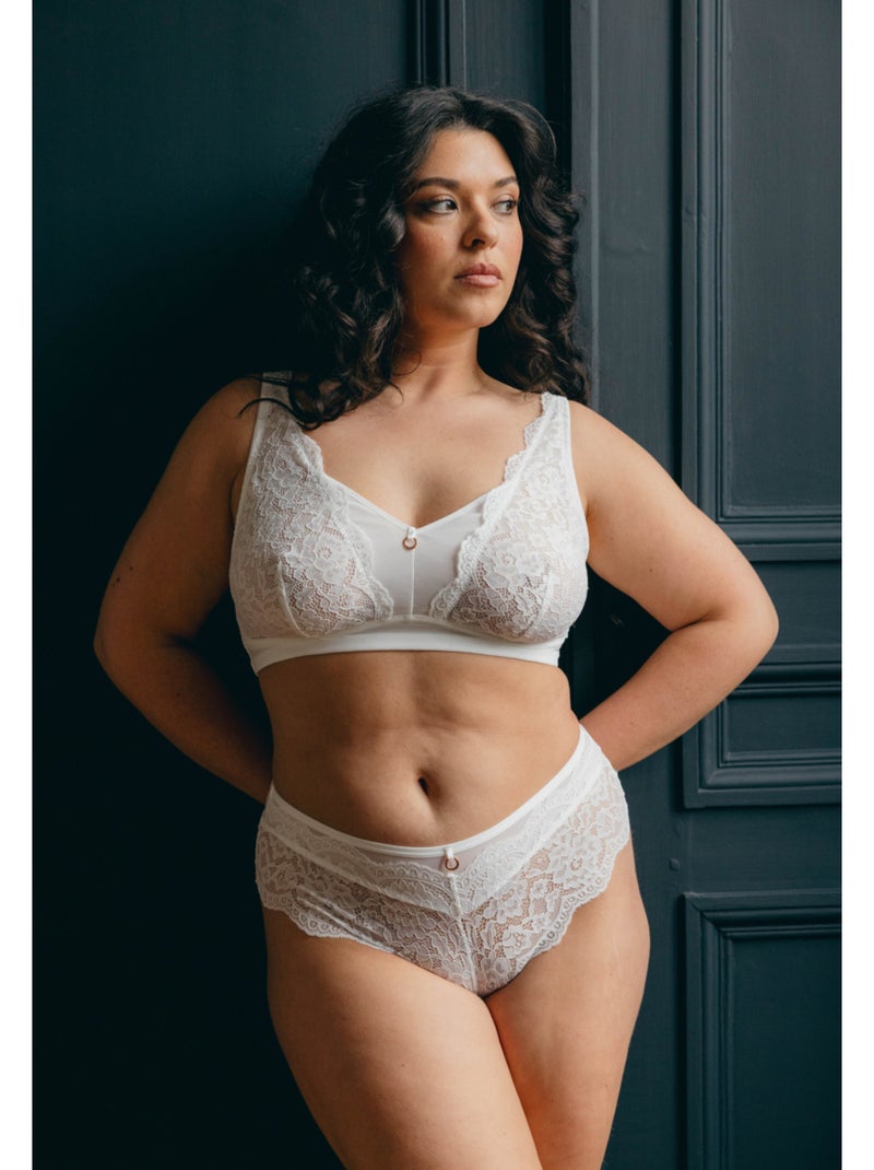 Soutien-gorge souple emboîtant Beauty Blanc - Kiabi