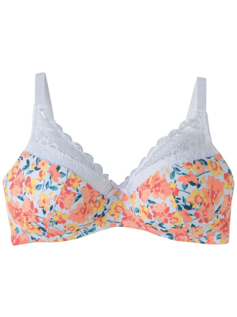 Soutien-gorge souple grand maintien ELENA - Pomm'Poire Blanc - Kiabi