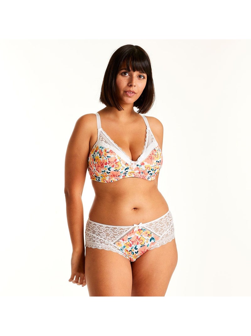 Soutien-gorge souple grand maintien ELENA - Pomm'Poire Blanc - Kiabi