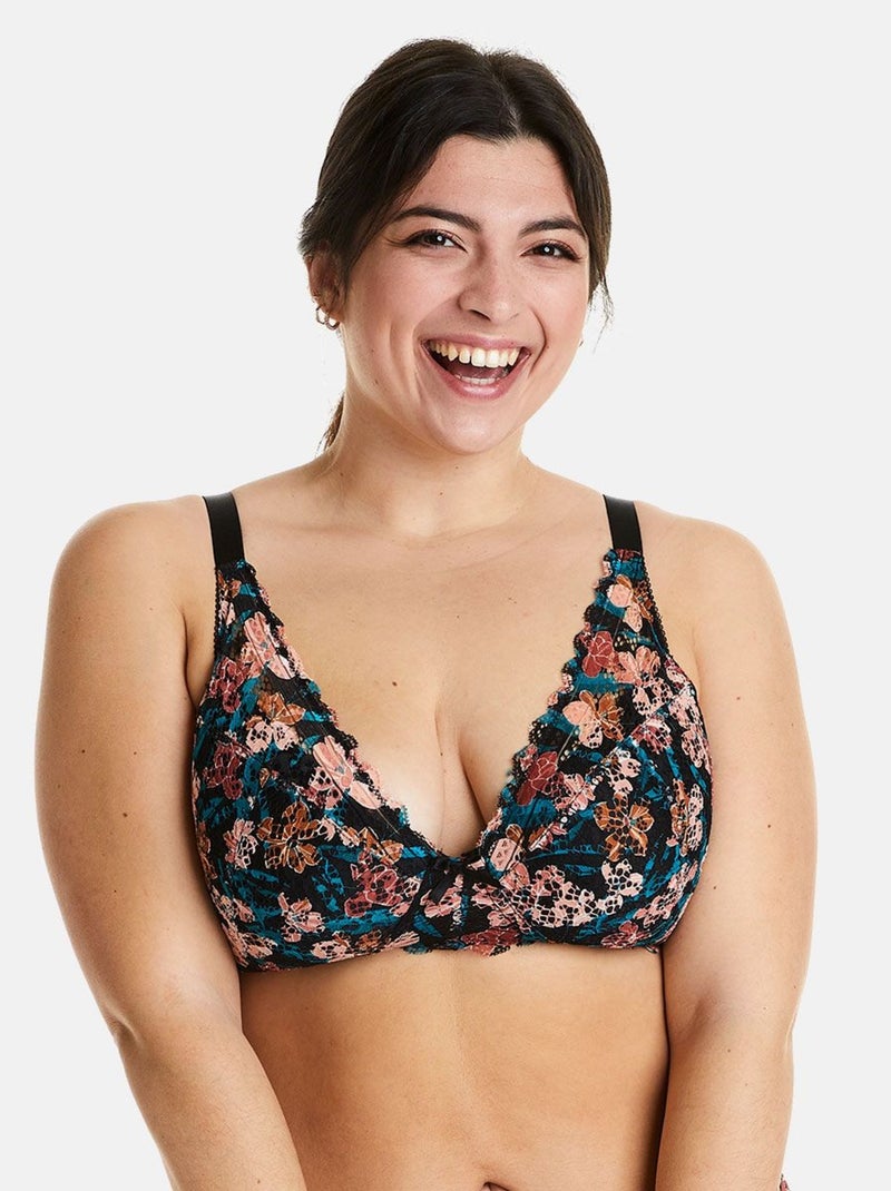 Soutien-gorge souple grand maintien ELENA - Pomm'Poire Marron - Kiabi