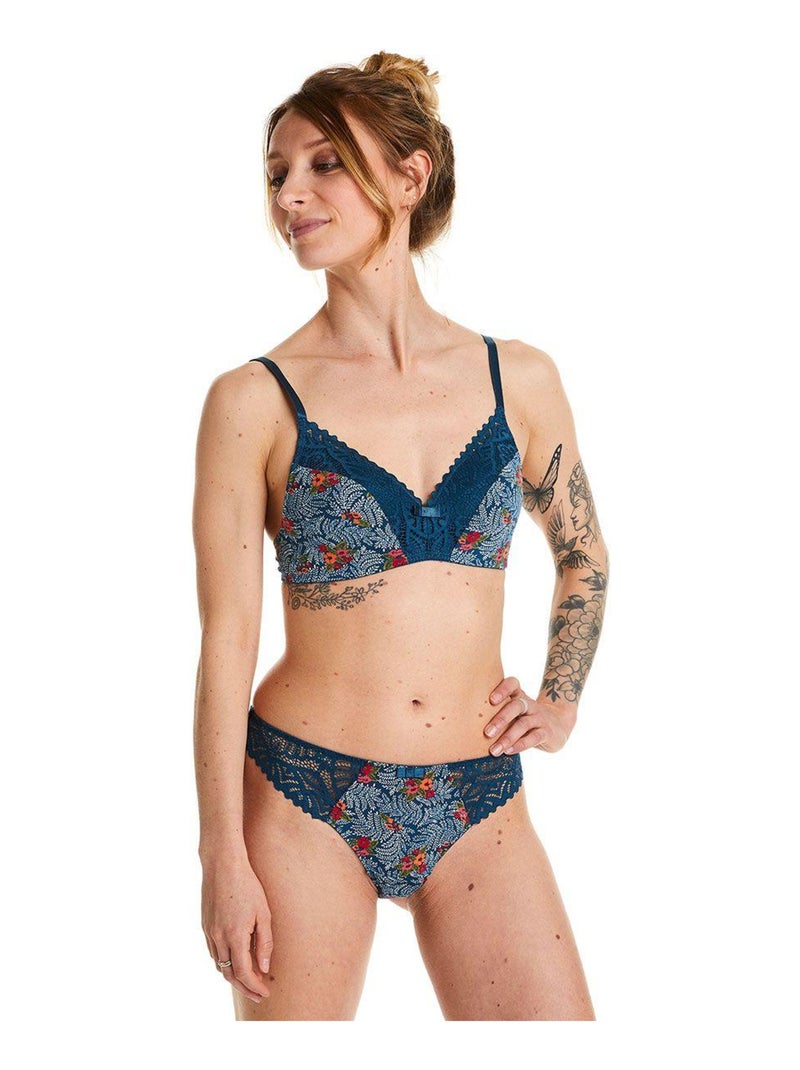 Soutien-gorge souple PAPRIKA - Pomm'Poire Bleu - Kiabi