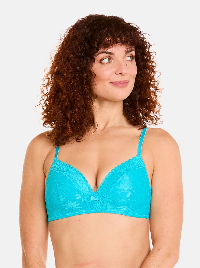 Soutien-gorge souple sans armatures SAVANE - Pomm'Poire Bleu - Kiabi