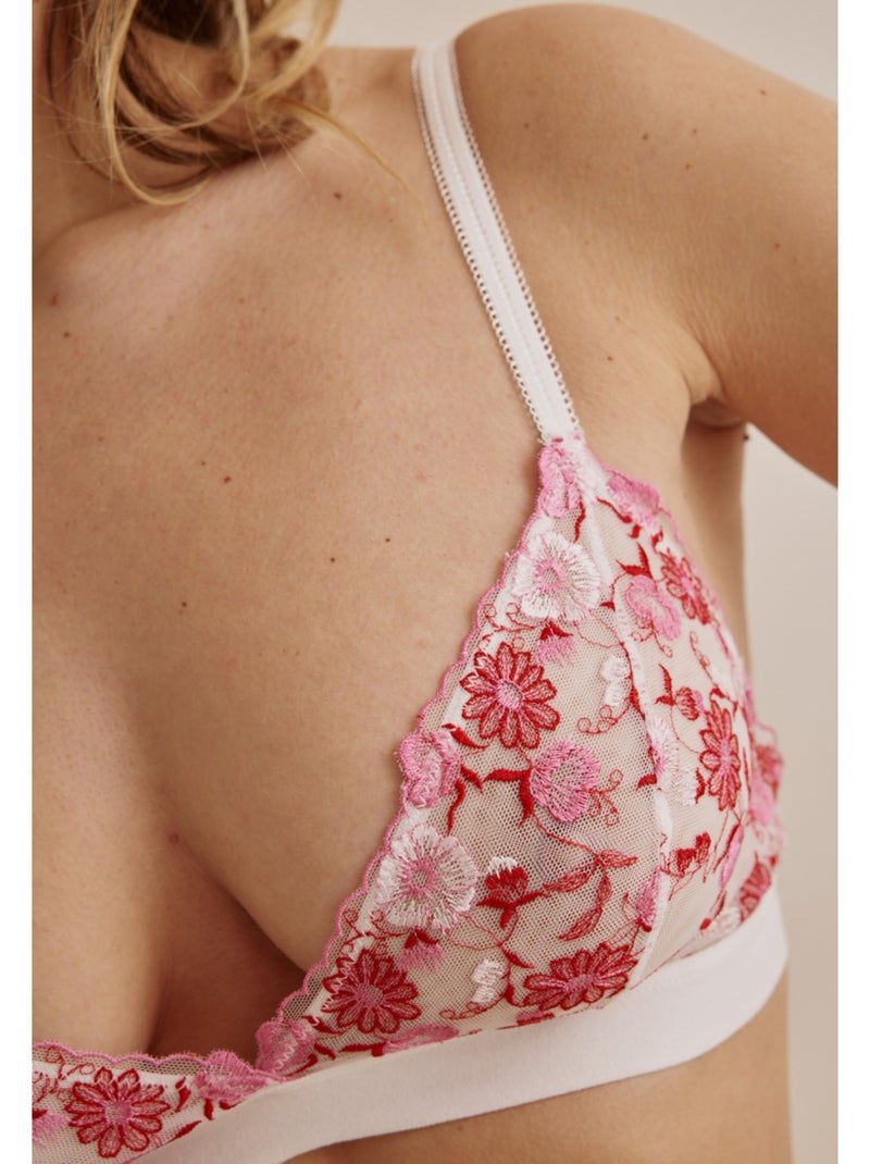 Soutien-gorge souple triangle Debora Rouge - Kiabi