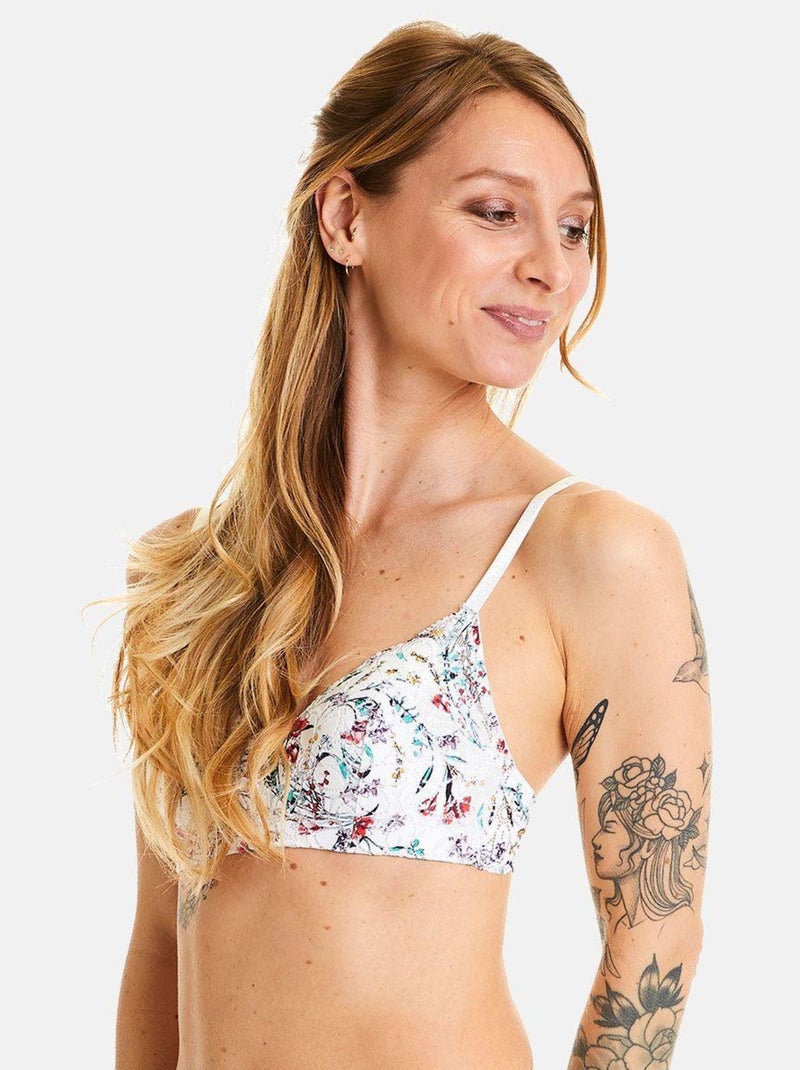 Soutien-gorge souple UNIVERS - Pomm'Poire Blanc - Kiabi