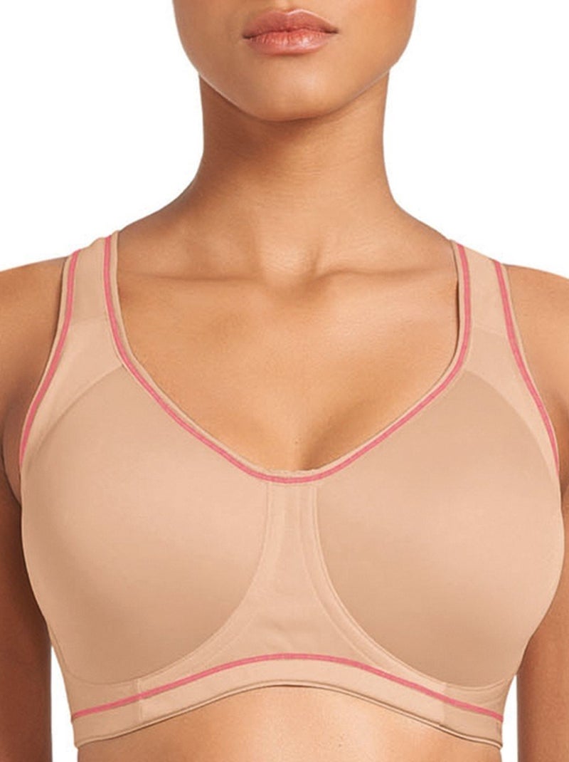 Soutien-gorge sport avec armatures et bonnets spacer Sonic Beige - Kiabi