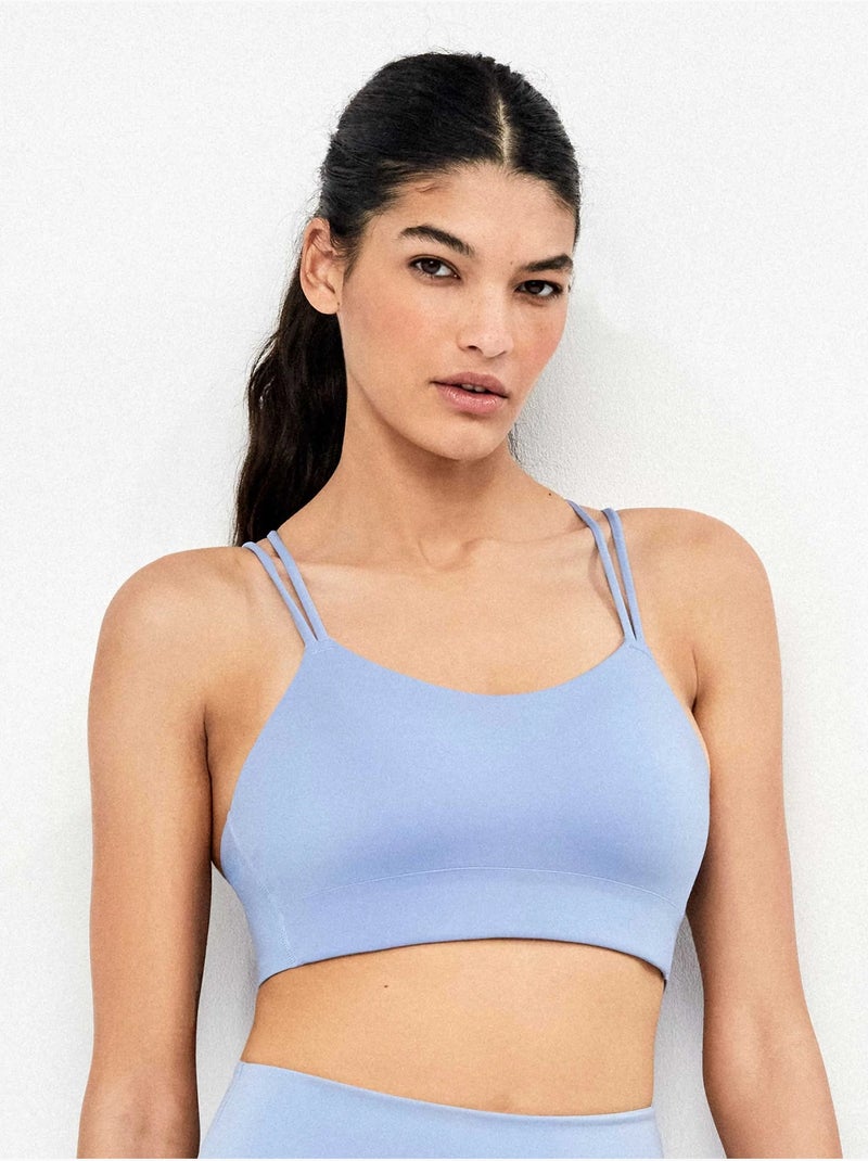Soutien-gorge sportif demi-maintien Bleu - Kiabi