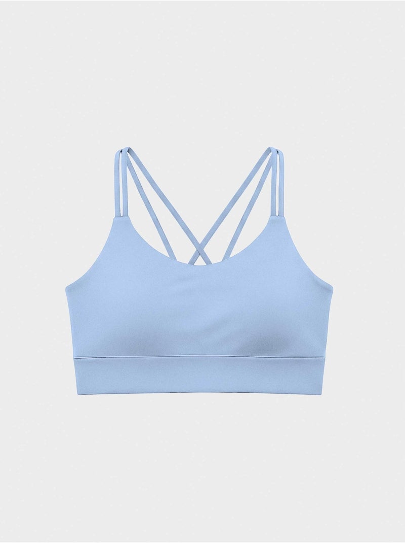 Soutien-gorge sportif demi-maintien Bleu - Kiabi