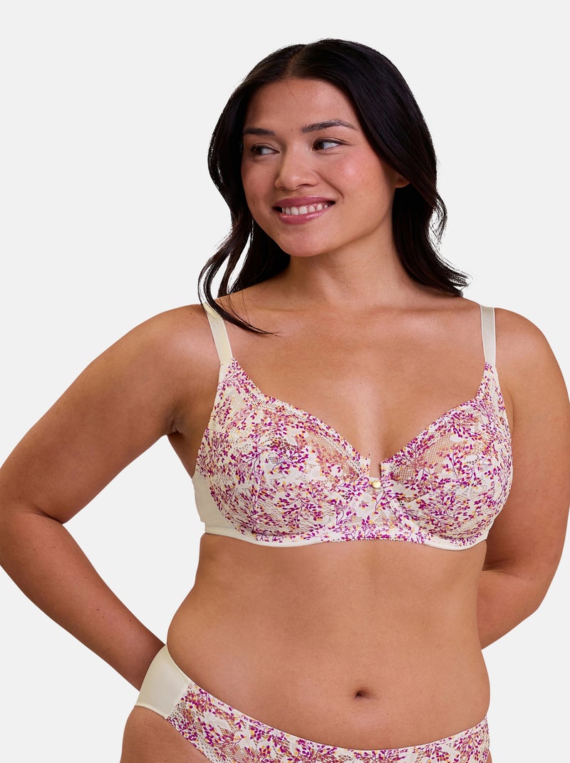Soutien-gorge Suzie Fantaisie Sans Complexe Blanc Rose - Kiabi