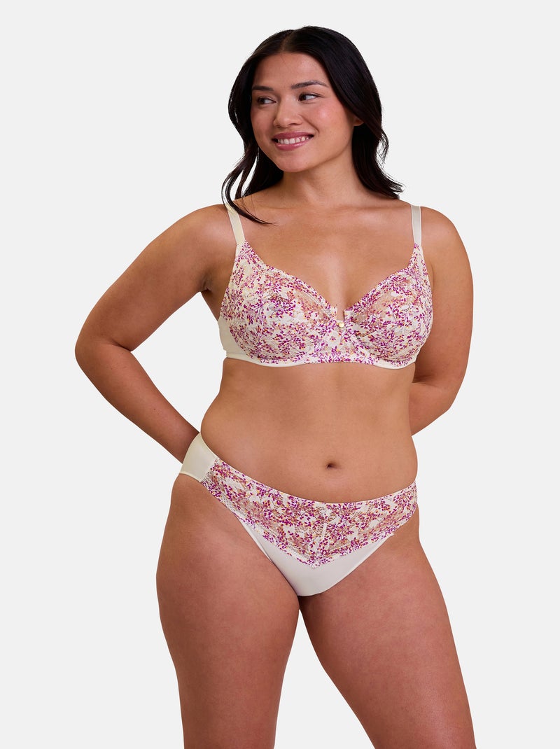 Soutien-gorge Suzie Fantaisie Sans Complexe Blanc Rose - Kiabi