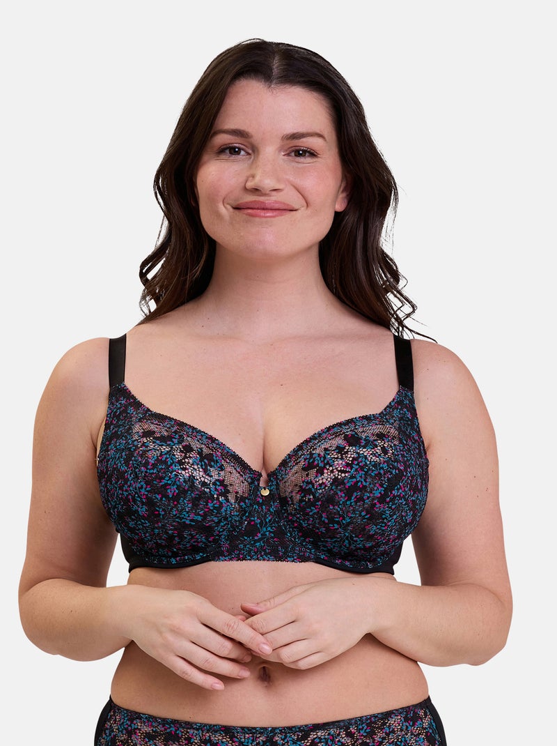 Soutien-gorge Suzie Fantaisie Sans Complexe Noir Rose Bleu - Kiabi