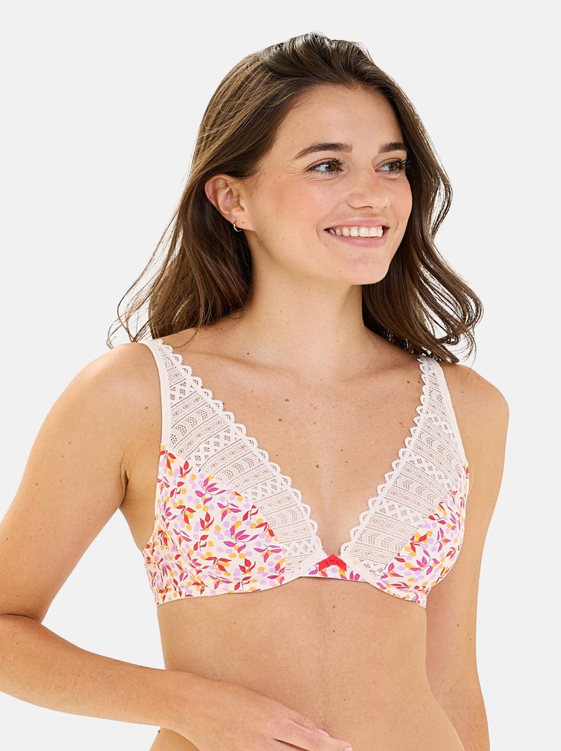 Soutien-gorge Talentueuse Billet Doux Blanc Rouge - Kiabi