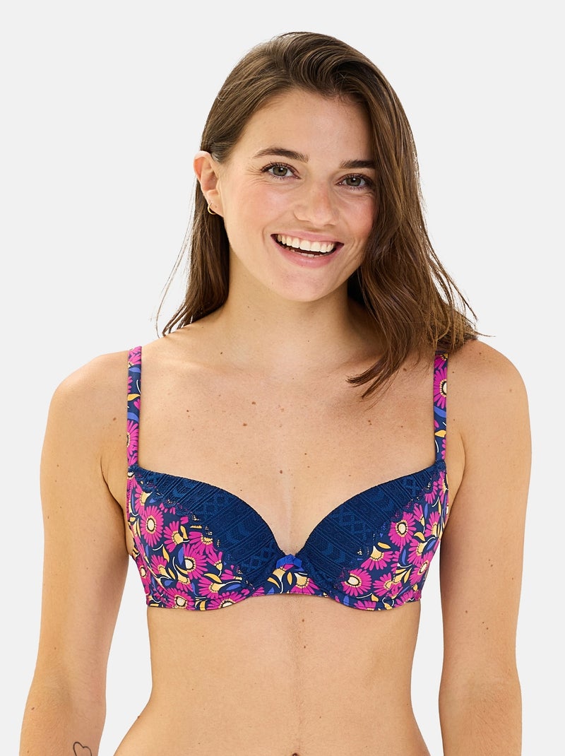 Soutien-gorge Talentueuse Billet Doux Bleu Rose foncé - Kiabi