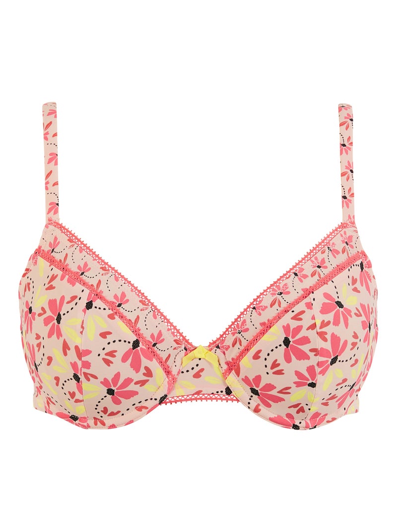 Soutien-gorge Trépidante Billet Doux Beige/Rose - Kiabi