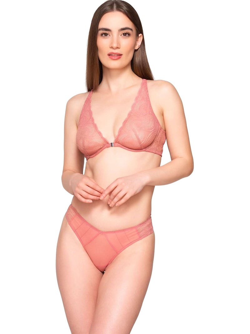 Soutien-gorge triangle armaturé PEARL Rose - Kiabi