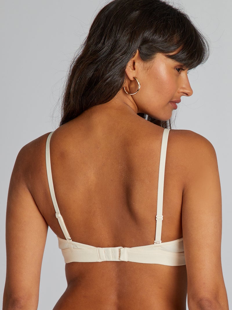 Soutien-gorge triangle avec coques amovibles Beige - Kiabi