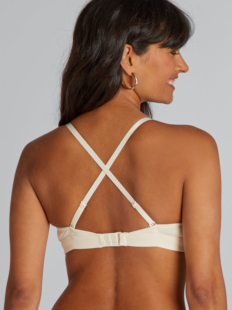 Soutien-gorge triangle avec coques amovibles Beige - Kiabi