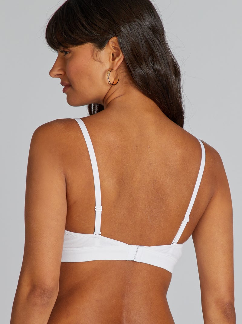 Soutien-gorge triangle avec coques amovibles blanc - Kiabi