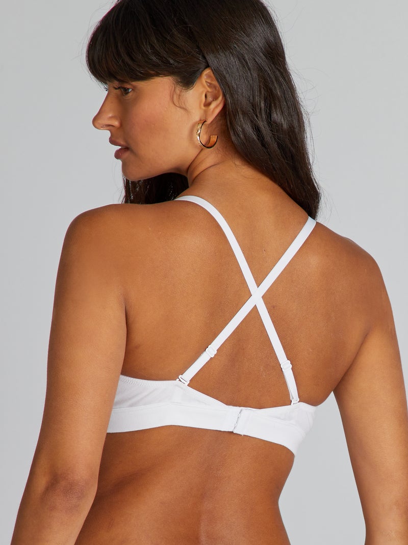 Soutien-gorge triangle avec coques amovibles blanc - Kiabi