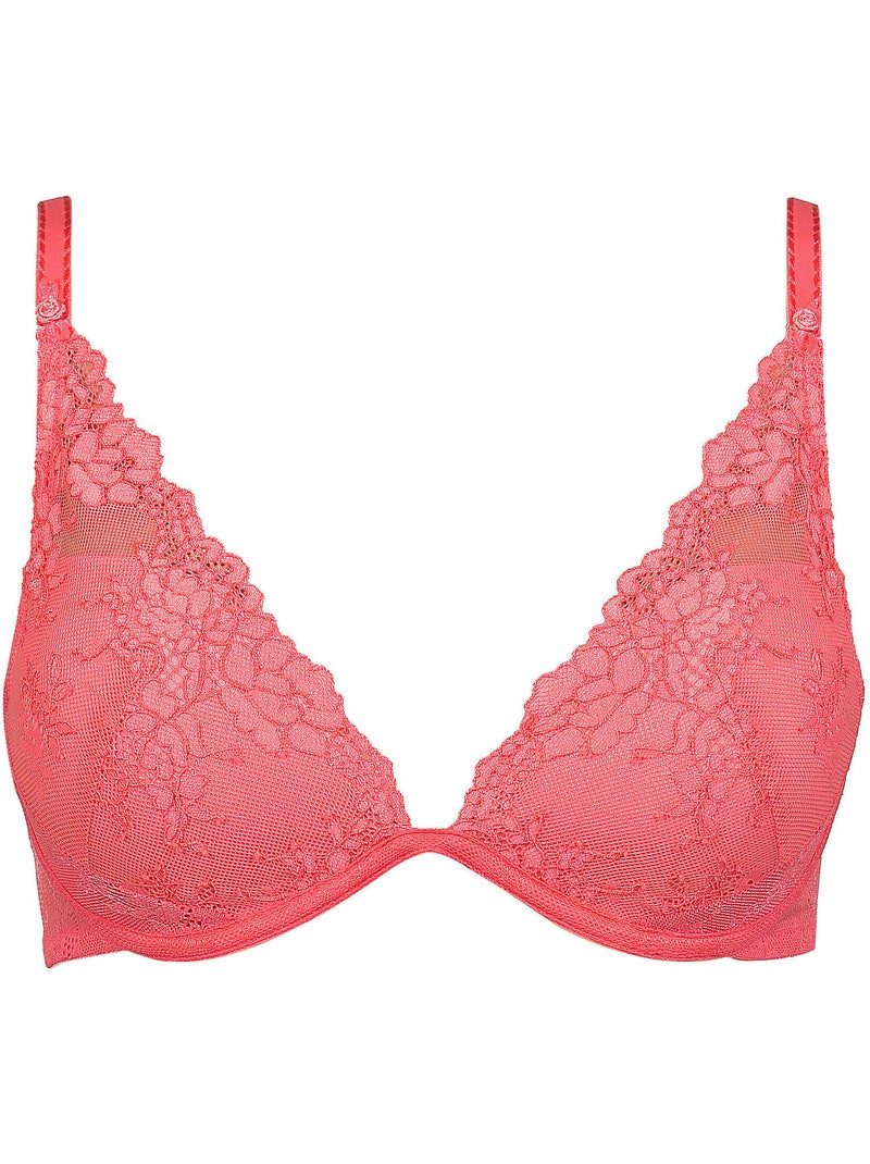 Soutien-gorge triangle Brigitte Orange corail - Kiabi
