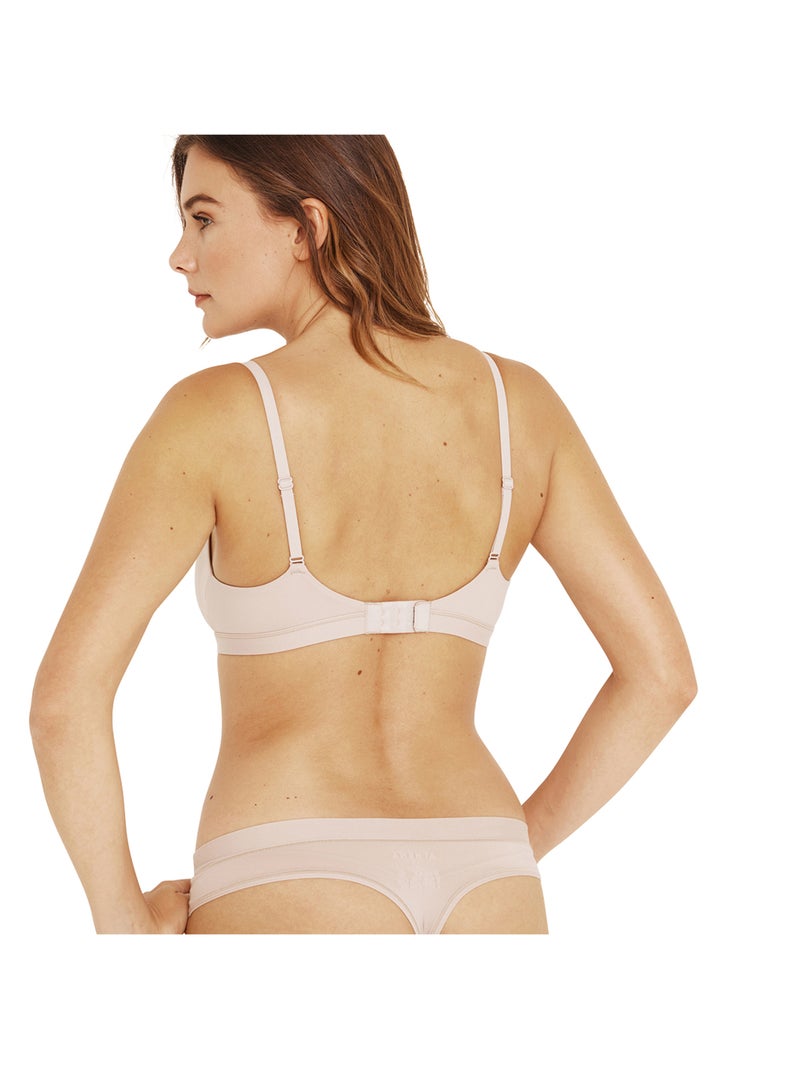 Soutien-gorge triangle croisé sans armatures femme Easy Seconde Peau Athena Beige - Kiabi
