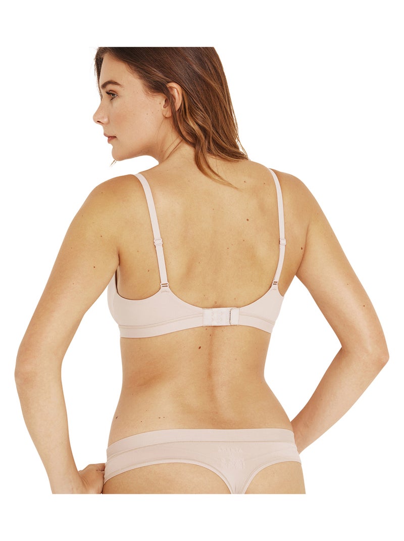 Soutien-gorge triangle croisé sans armatures femme Easy Seconde Peau Athena Marron - Kiabi