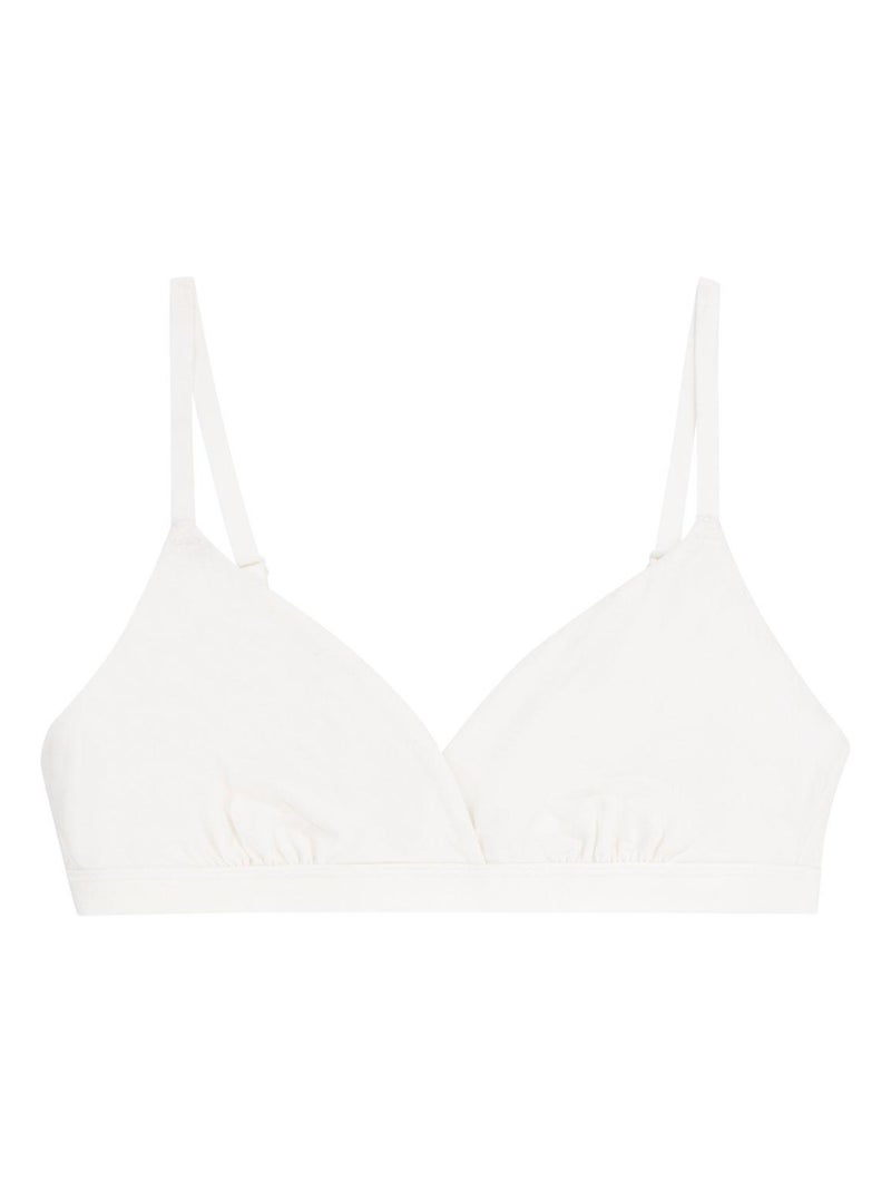 Soutien-gorge triangle croisé sans armatures femme Easy Seconde Peau Athena Marron - Kiabi