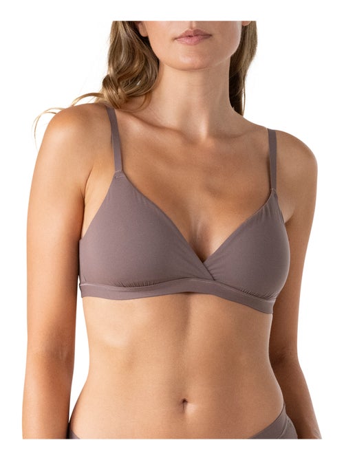Soutien-gorge triangle croisé sans armatures femme Easy Seconde Peau Athena - Kiabi