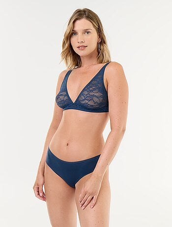 Soutien-gorge triangle en dentelle ajourée
