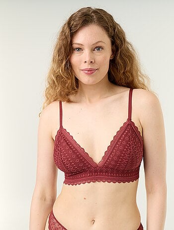 Soutien-gorge triangle en dentelle