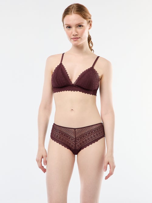 Soutien-gorge triangle en dentelle - Kiabi